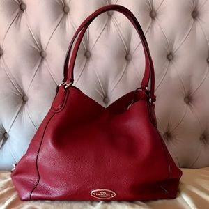 Coach Edie 31 shoulder bag in maroon red